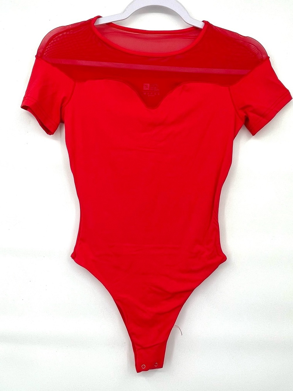 HYZ NWOT red sweetheart mesh smoothing athletic bodysuit